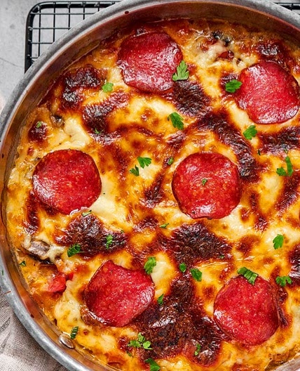 Crustless Pizza (ZERO carbs!)