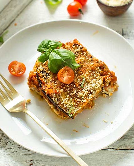 Lentil & Eggplant Lasagna