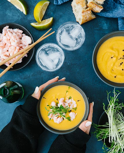soupe thaïe à la courge & au lait de coco (à la mijoteuse)