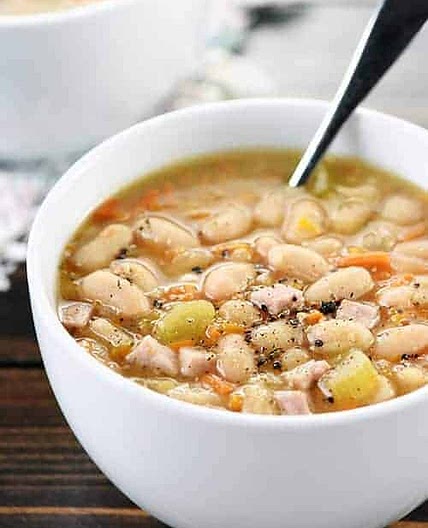 Slow Cooker Ham and Bean Soup