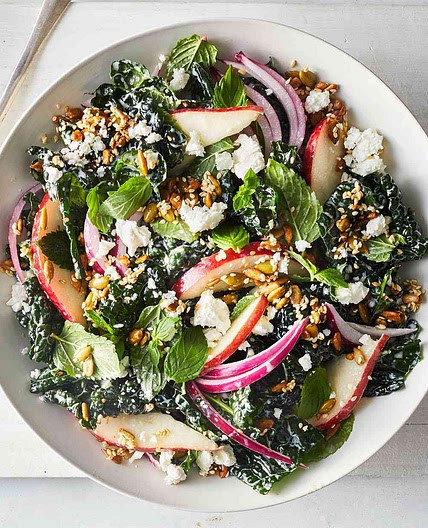 Feta, Kale & Pear Salad