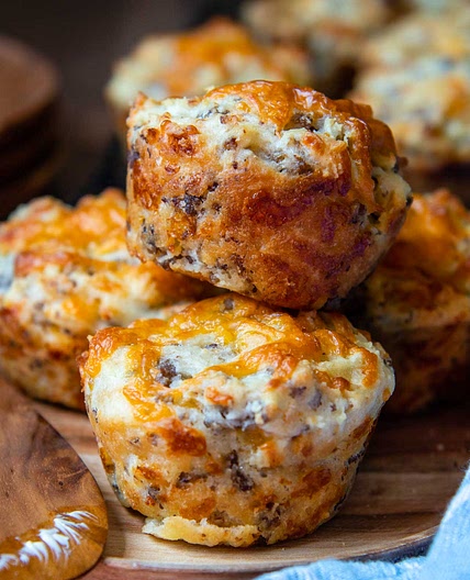 Crazy-Good Cheesy Sausage Muffins (No Bisquick)