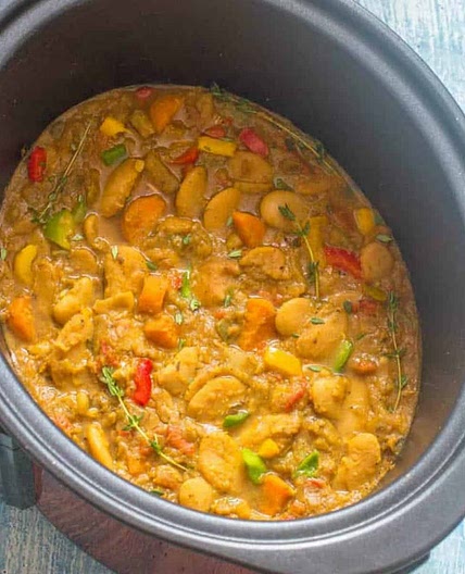 Caribbean Curried Butter Beans