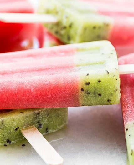 Watermelon Kiwi Popsicles