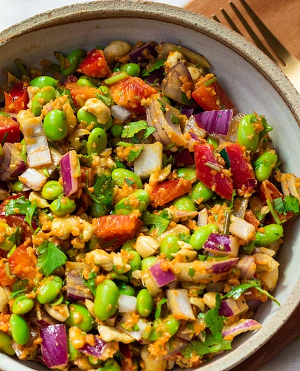 Edamame Crunch Salad (vegan + high protein)