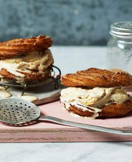Churros ice cream sandwich
