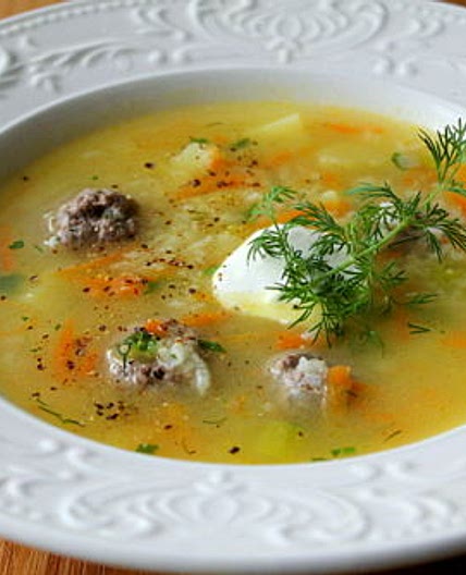 Суп рисовый с фрикадельками