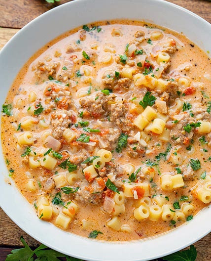 Creamy Parmesan Italian Sausage Soup