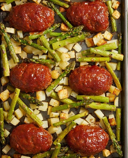 Mini Meat Loaf Sheet-Pan Meal