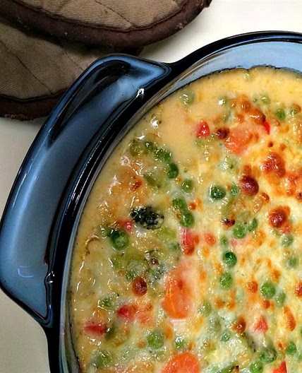 Deep Dish Pea and Vegetable Casserole