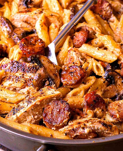 Creamy Cajun Chicken Pasta with Sausage