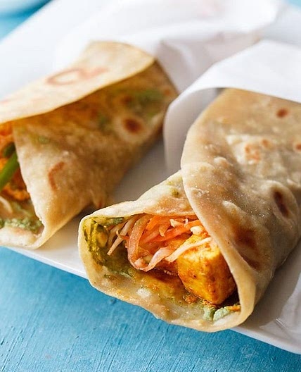 Paneer Kathi Roll (Paneer Wrap)