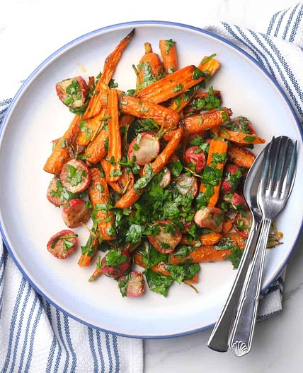 Herb Roasted Carrots and Radishes
