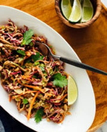 Peanut-Sesame Slaw with Soba Noodles