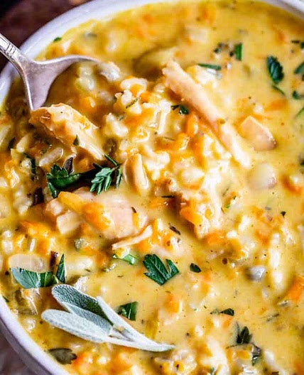 Creamy Turkey Wild Rice Soup
