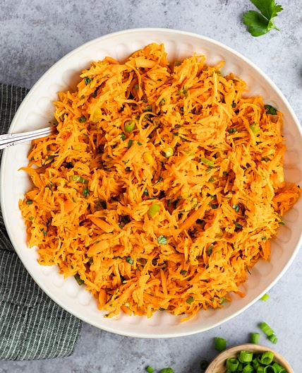 French Grated Carrot Salad with Lemon Dijon Vinaigrette