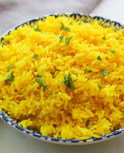 Easy Rice Cooker Turmeric (Yellow) Basmati Rice