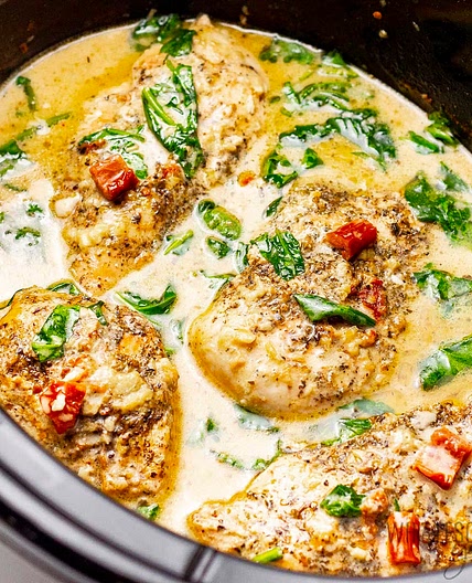 Crock Pot Tuscan Chicken