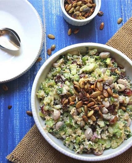 Broccoli Salad with White Beans