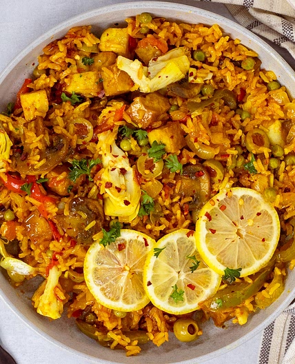 Easy Vegan Spanish Paella