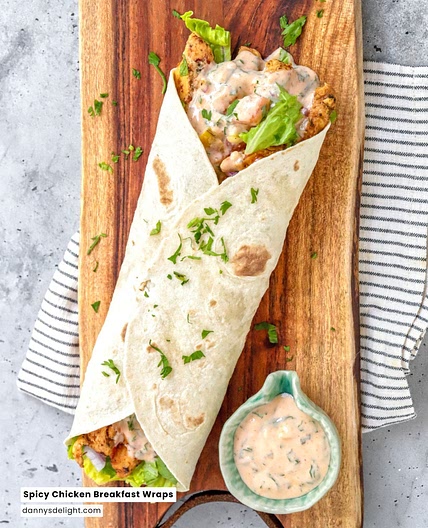 Spicy Chicken Breakfast Wrap