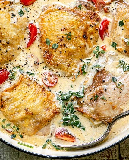 Creamy Tuscan Chicken Thighs