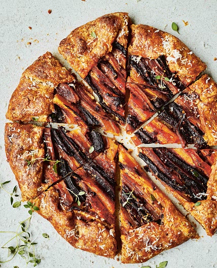 Roasted Carrot & Harissa Galette