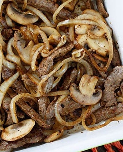 Quick Skillet Steak with Onions and Mushrooms