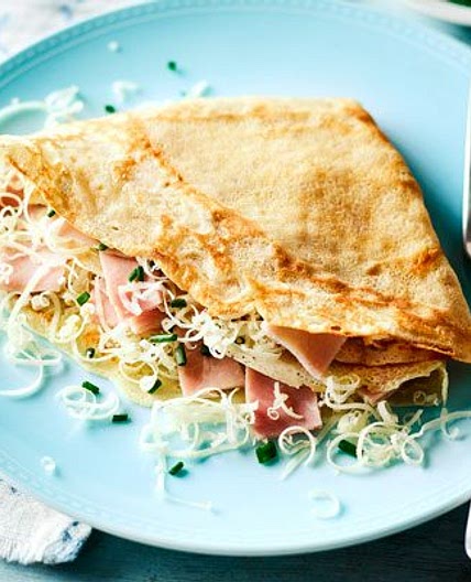 Ham & cheese pancakes
