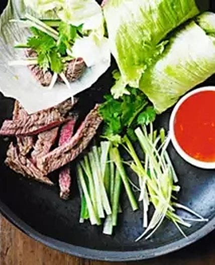 Asian steak lettuce wraps
