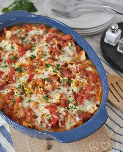 Cheesy Sausage and Cabbage Casserole