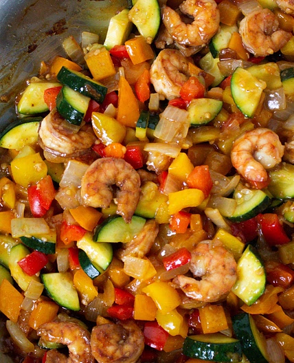 Garlic Shrimp Vegetable Stir Fry