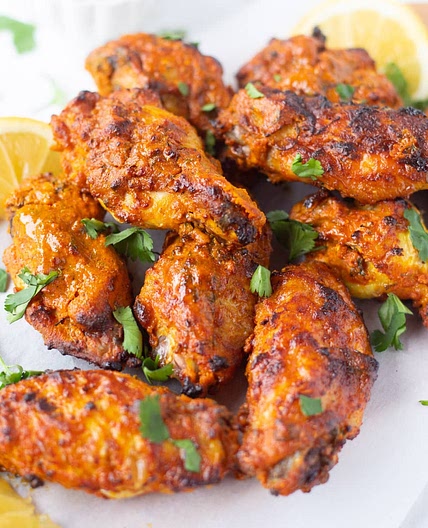 Tandoori Chicken Wings (Air Fryer & Oven)
