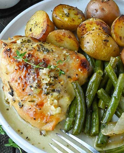 Slow Cooker Lemon Honey Chicken and Vegetables