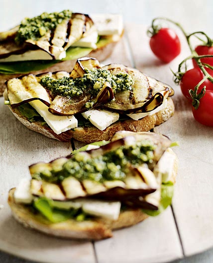 Chargrilled Aubergine Sandwich with Feta Recipe
