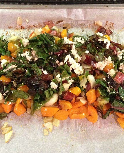 Roasted Swiss Chard with Feta