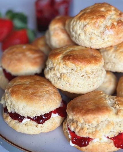 Classic scones with jam & clotted cream recipe