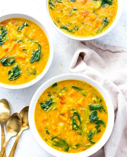 Instant Pot Turmeric Lentil Soup {Vegan}