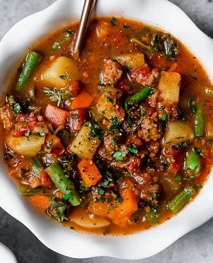 Crock Pot Healthy Hamburger Soup