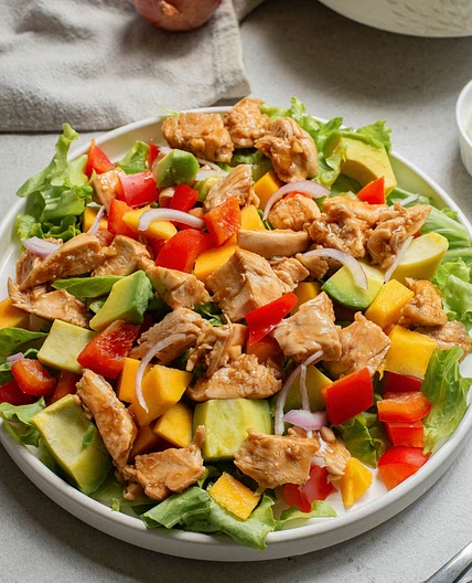 Hot Honey Garlic Chicken Salad