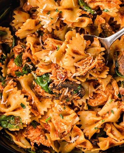 Slow Cooker Chicken Bacon Pasta