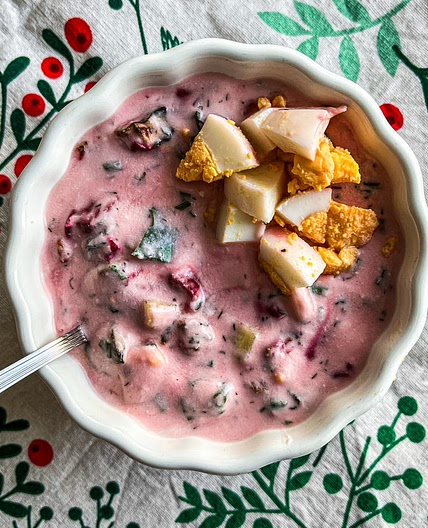 Lithuanian Cold Beet Soup