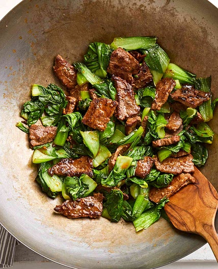 Beef Stir-Fry with Baby Bok Choy & Ginger