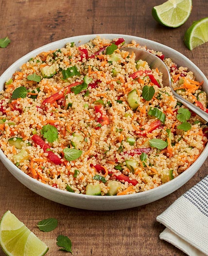 Thai Quinoa Salad with Fresh Herbs and Lime Vinaigrette
