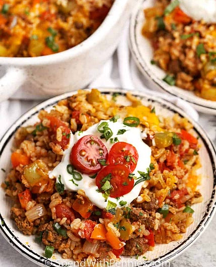 Taco Stuffed Pepper Casserole