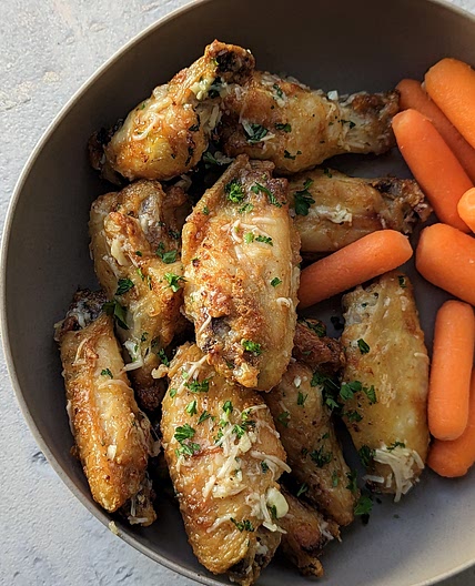 Air Fryer Garlic Parmesan Wings