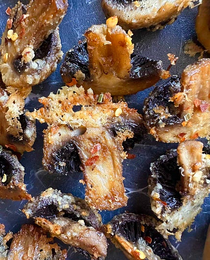 Easy Parmesan Mushrooms