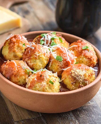 Turkey Meatballs Baked With Parmesan Cheese