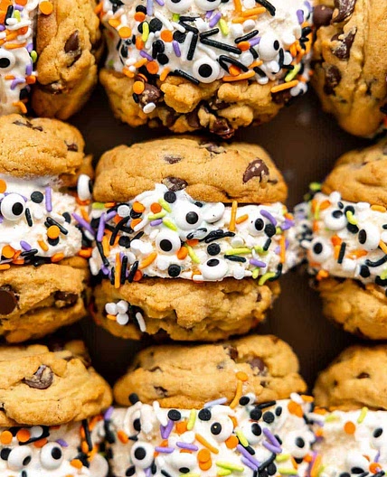 Spooky Halloween Ice Cream Sandwich