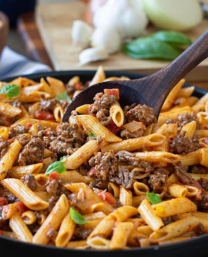 Easy Cheesy Ground Beef Pasta Recipe